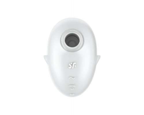 Вакуум-волновой стимулятор клитора с вибрацией Satisfyer Cutie Ghost, силикон, белый, 9,1 см