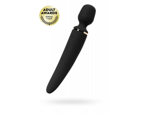 Нереалистичный вибратор Satisfyer Wand-er Woman, ABS пластик, черный, 34 см