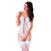 Боди с подвязками для чулок SoftLine Collection Tina, белый, S/M