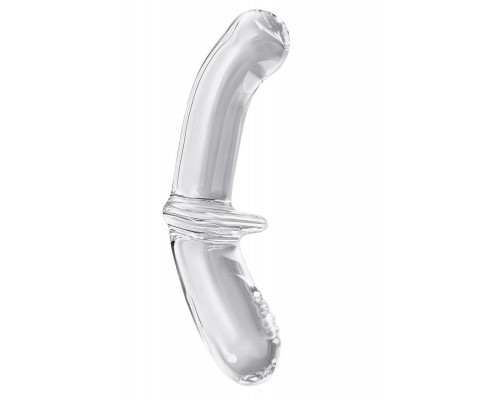 Двусторонний фаллоимитатор Satisfyer Double Crystal, стекло, прозрачный, 19,5 см
