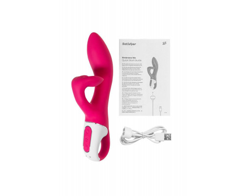 Нереалистичный вибратор Satisfyer Embrace me, силикон, малиновый, 22,5 см