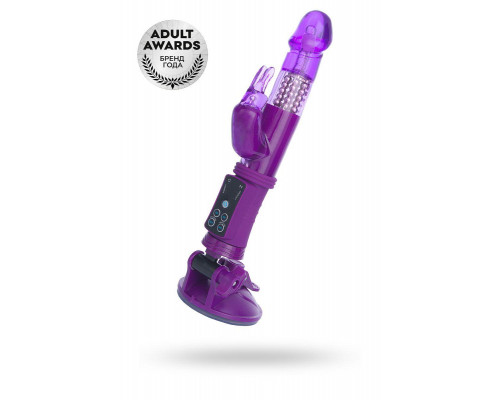 Вибратор с клиторальным стимулятором A-Toys by TOYFA, TPR, фиолетовый, 22 см
