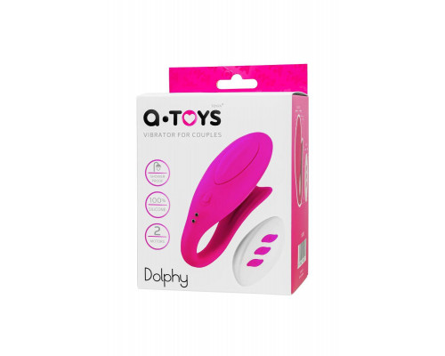 Вибратор для пар A-Toys by TOYFA Dolphy, силикон, розовый, 9,6 см