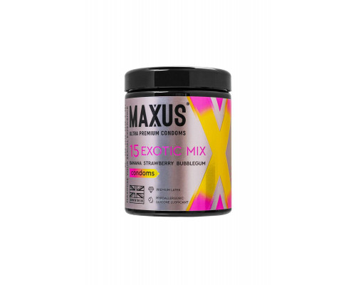 Презервативы Maxus EXOTIC MIX,  латекс, ароматизированные 15 шт.