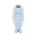 Вакуумный стимулятор клитора с вибрацией Satisfyer Seal You Soon, силикон, голубой, 11 см