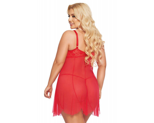 Ночная сорочка и стринги SoftLine Collection Carla, красный, XL