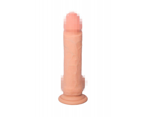 Вибратор с пультом ДУ RealStick Elite Vibro, TPR, телесный, 10 режимов вибрации, 20 см