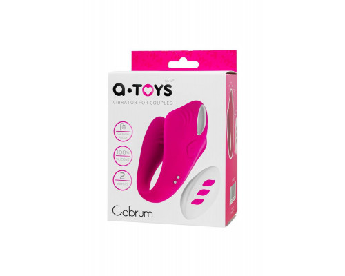 Вибратор для пар A-Toys by TOYFA Cobrum, силикон, розовый, 9,6 см