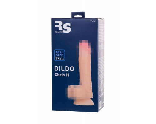 Фаллоимитатор RealStick Silicone Chris H, телесный, 17,5 см