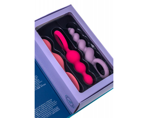 Набор анальных плагов Satisfyer Booty Call colored 3 шт, силикон, ассорти, 13,5 см