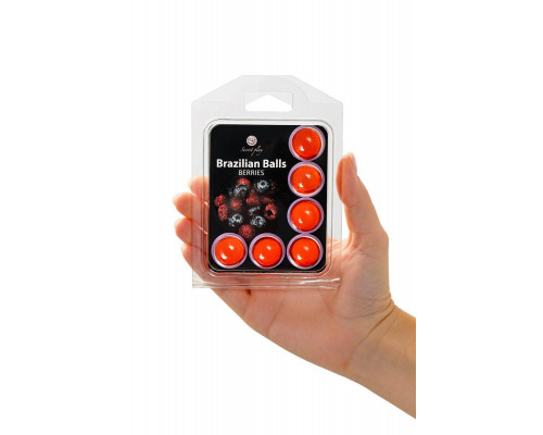 Массажное масло SECRET PLAY BRAZILIAN BALLS, ягоды, 6 х 4 гр