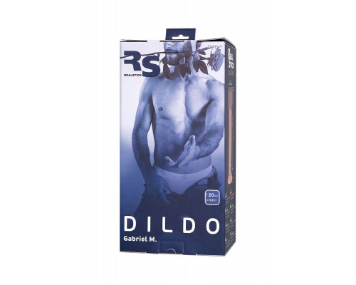 Фаллоимитатор RealStick Silicone Gabriel M, сайлекспан, телесный, 20 см