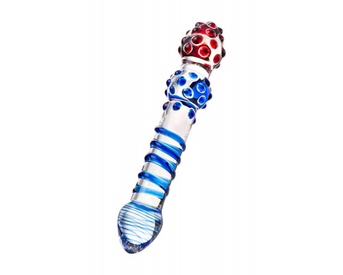 Двусторонний фаллоимитатор Sexus Glass, стекло, прозрачный, 20,5 см