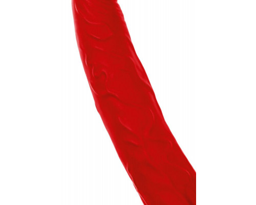 Насадка на пенис для двойного проникновения Black&Red by TOYFA , силикон, красный, 16,5 см