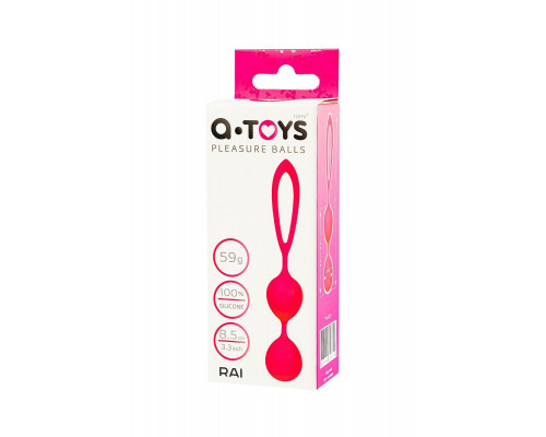Вагинальные шарики A-Toys by TOYFA Rai, силикон, розовый, 17 см