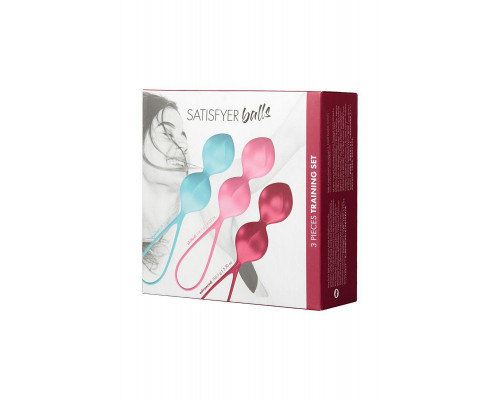 Набор вагинальных шариков Satisfyer Balls C03 Double, силикон, ассорти, Ø 3 см.