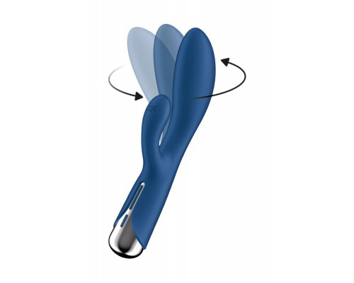 Вибратор-кролик с ротацией Satisfyer Spinning Rabbit 1, силикон, синий, 20,5 см