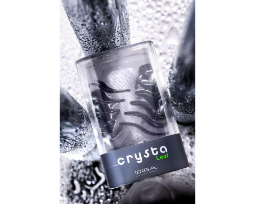 Нереалистичный мастурбатор TENGA Crysta Leaf, TPE, прозрачный, 15,5 см