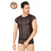Костюм-сетка с полосками мужской SoftLine Collection (майка, шорты), черный, XL