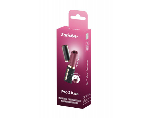 Мини-вибратор с 3D пульсацией Satisfyer Deep Kiss с USB-C зарядкой, силикон, ABS, чёрный, 11,4 см