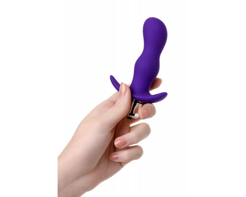 Анальная пробка с вибрацией A-Toys by TOYFA Kamet размера S, силикон, фиолетовый, 11,2 см
