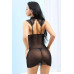 Комбинация и стринги Candy Girl Luscious, кружево, сетка, черный, XL