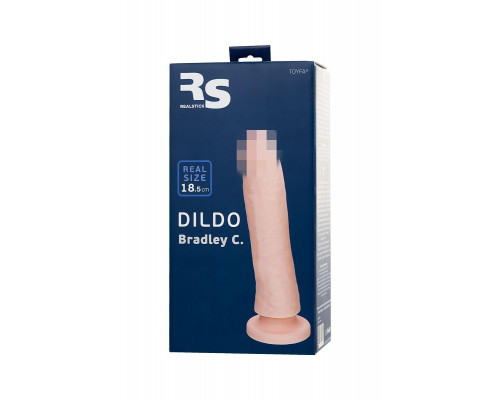 Фаллоимитатор RealStick Silicone Bradley C, силикон, телесный, 18,5 см