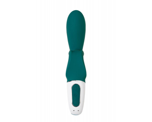 Нереалистичный вибратор Satisfyer Hug me Connect App, силикон, серо-голубой, 20,5 см