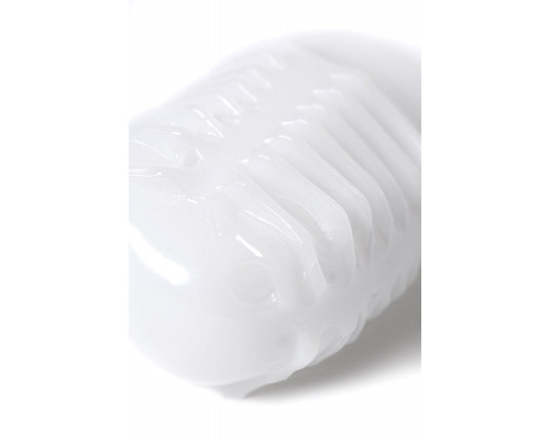 Мастурбатор MasturbaTIN Ribbed Ricky, TPE, белый,4.5 см