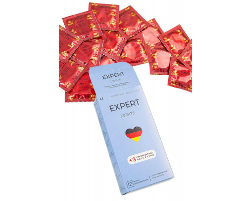 Презервативы EXPERT Lights Germany 12шт +(3 бесплатно), ультратонкие