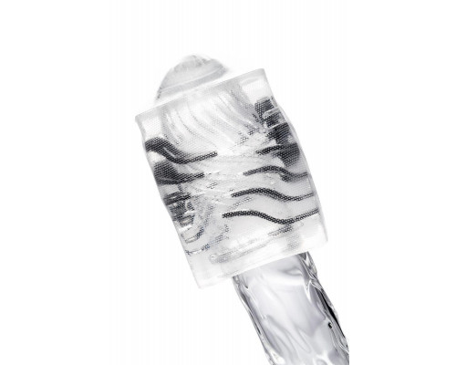 Нереалистичный мастурбатор TENGA Crysta Leaf, TPE, прозрачный, 15,5 см