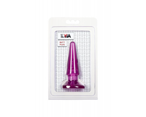 Анальная втулка TOYFA Basic, PVC, фиолетовый, 9,5 см