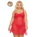 Ночная сорочка и стринги SoftLine Collection Carla, красный, XXXL