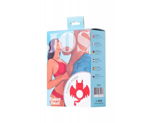 Эрекционное кольцо на пенис JOS SWEET DEVIL, силикон, красный, 8,5 см