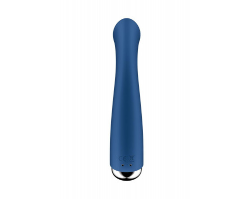 Вибратор для точки G  с ротацией Satisfyer Spinning G-Spot 1, силикон, синий, 16,8 см