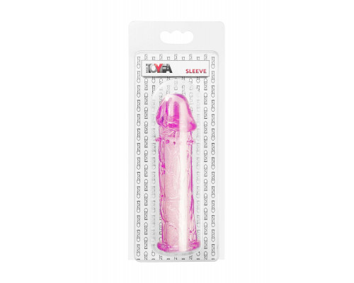 Насадка на пенис TOYFA Basic, TPE, розовый, 12,5 см
