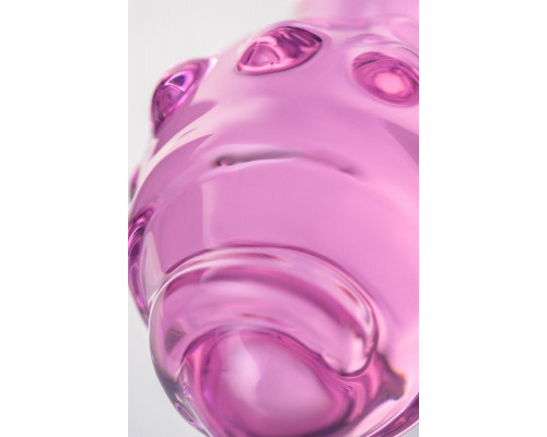 Двусторонний фаллоимитатор Sexus Glass, стекло, розовый, 17 см
