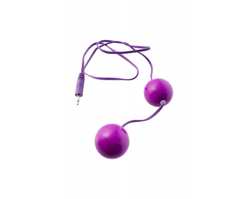Вагинальные шарики с вибрацией TOYFA Basic, ABS пластик, фиолетовый, 12,2 см