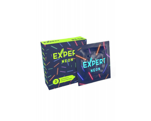 Презервативы EXPERT Neon, светящиеся, 3шт