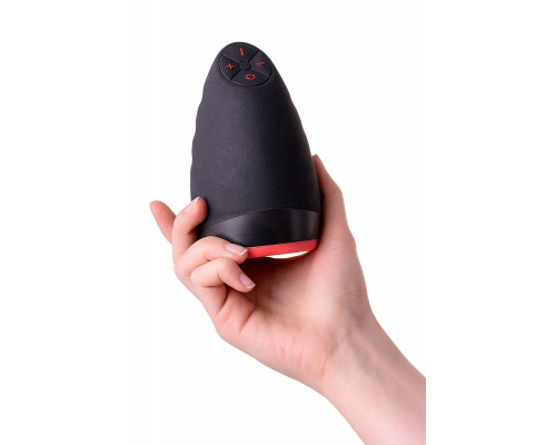 Перезаряжаемый мастурбатор Erotist Lava с подогревом, силикон, черный, 13 см.