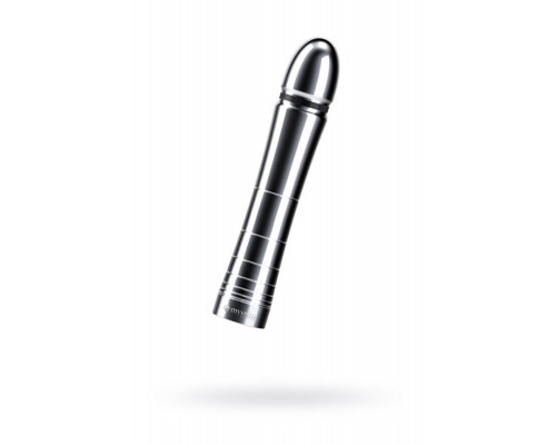 Фаллоимитатор Mystim Glossy Glen, электростимуляция, хирургическая сталь, серебряный, 14 см