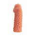 Насадка реалистичная KOKOS PENIS SLEEVE с дополнительной стимуляцией, TPE, телесная, 16.5 см