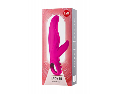 Вибратор кролик Fun Factory LADY BI, силикон, пурпурный, 22 см