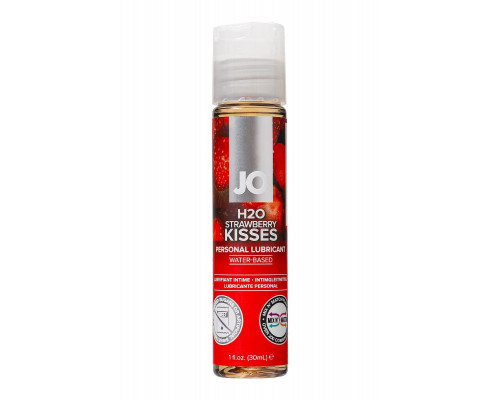 Съедобный лубрикант со вкусом клубники JO H2O Strawberry kisses, 30 мл
