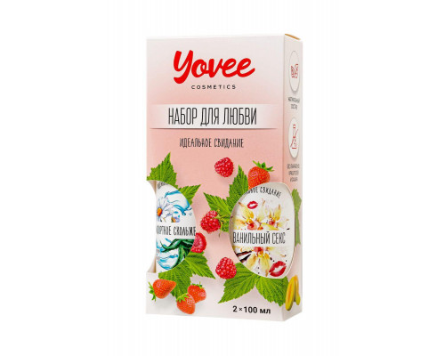 Набор гелей-смазок Yovee для любви (721011+721053), вкусовой (ваниль.сливки) + увл (алоэ), 2х100мл