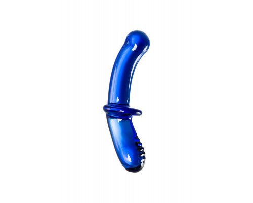 Двусторонний фаллоимитатор Satisfyer Double Crystal, стекло, голубой, 19,5 см