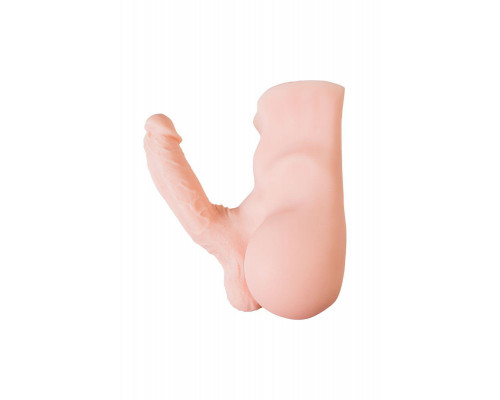 Мастурбатор с фаллосом Juicy Pussy by TOYFA Manuel, TPE, телесный, 25 см