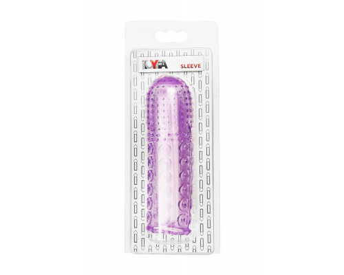 Насадка на пенис рельефная TOYFA Basic, TPE, фиолетовый, 13,5 см