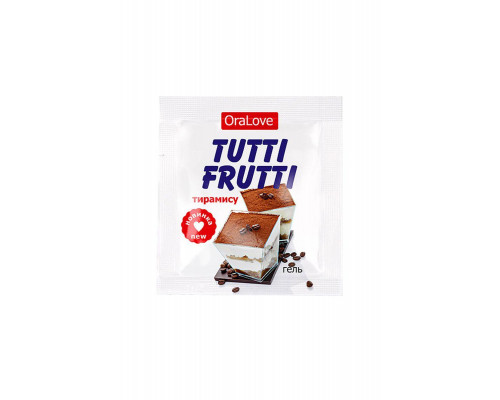 Съедобная гель-смазка TUTTI-FRUTTI для орального секса со вкусом тирамису 4г по 20 шт в упаковке