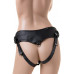 Страпон LoveToy с поясом Harness с 2 насадками, PVC, чёрный, 20 см